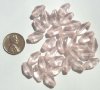 30 14mm Transparent Pink Ovals